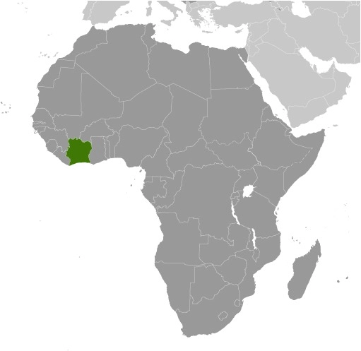 Localisation Côte d'Ivoire