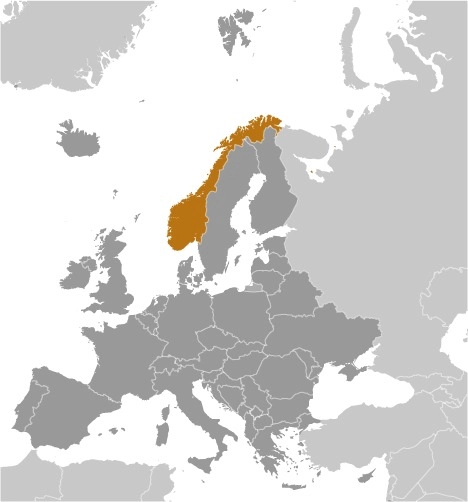 Localisation Norvège