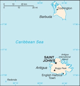 Carte Antigua-et-Barbuda