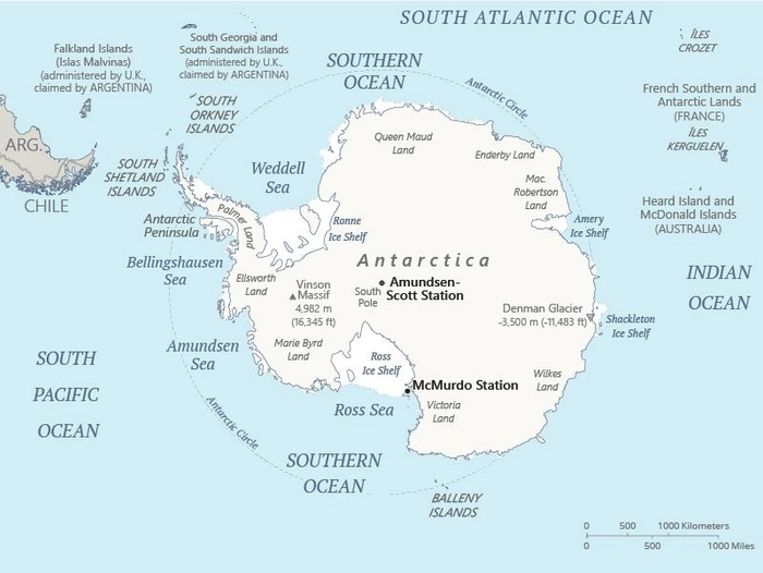 Carte Antarctique
