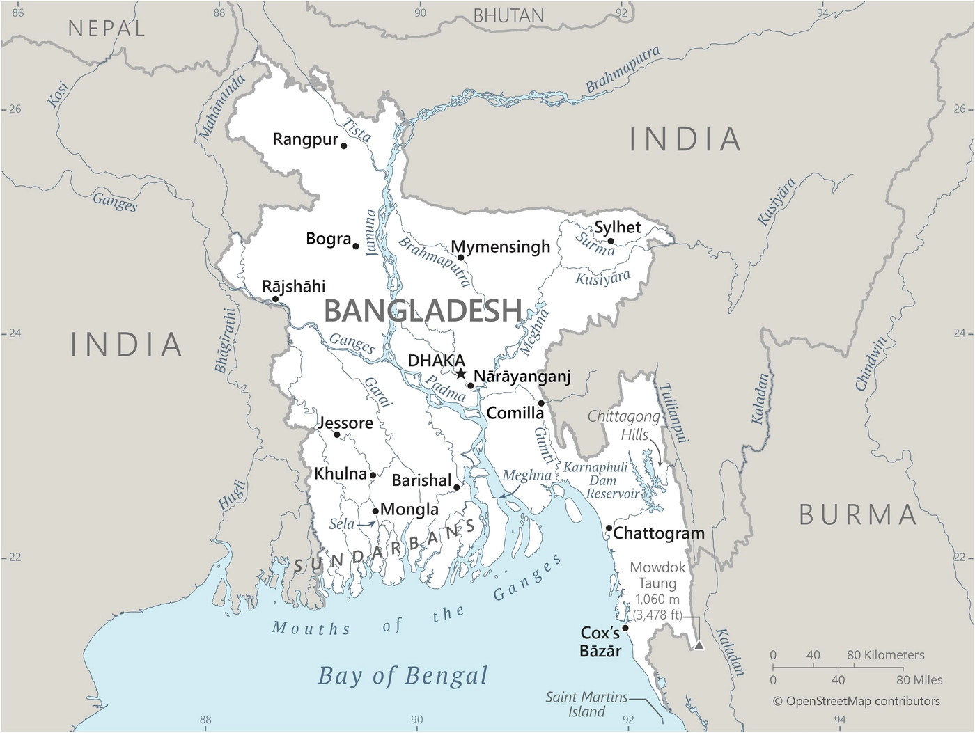 Carte Bangladesh