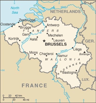 Carte Belgique