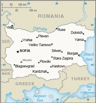 Carte Bulgarie