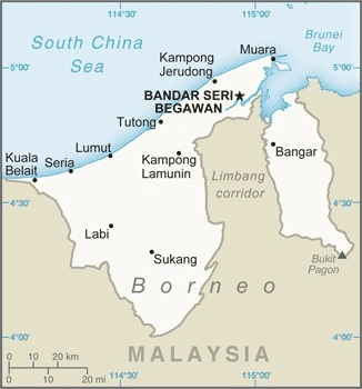Carte Brunei