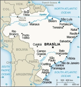 Carte Brésil
