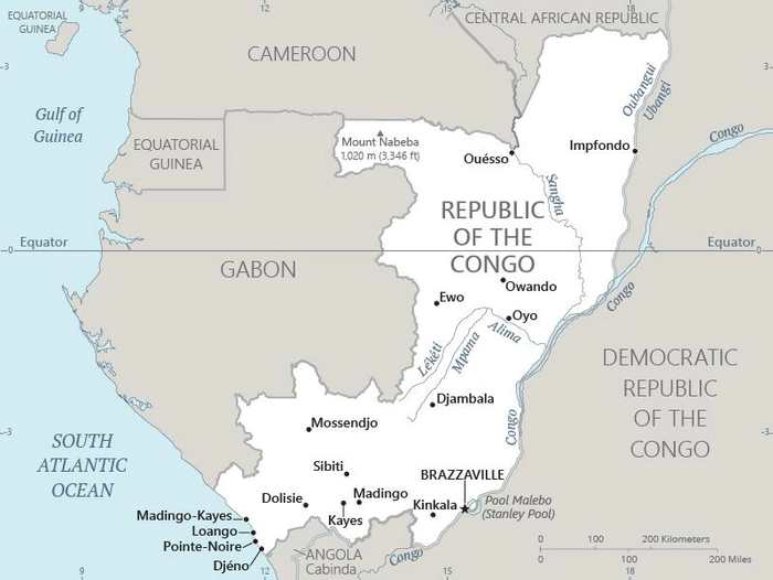 Carte République du Congo