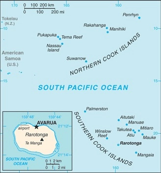 Carte Îles Cook