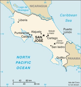 Carte Costa Rica