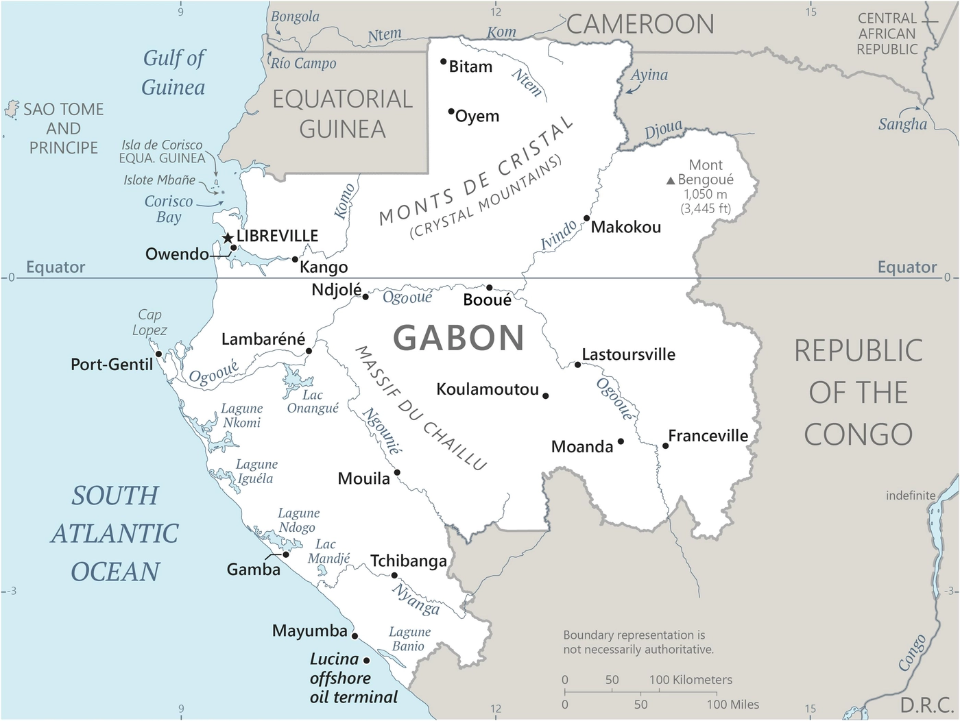 Carte Gabon