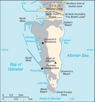 Carte Gibraltar