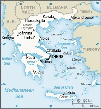 Carte Grèce