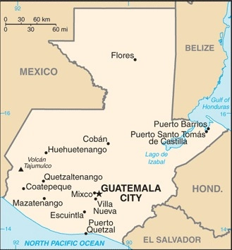 Carte Guatemala