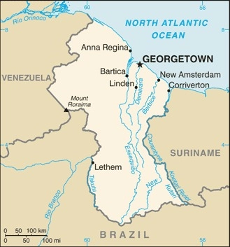 Carte Guyana