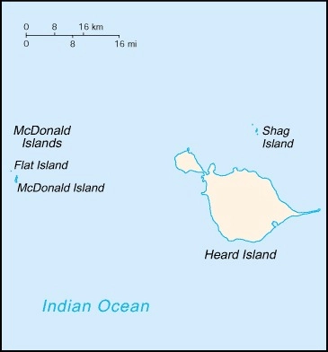 Carte Îles Heard-et-MacDonald