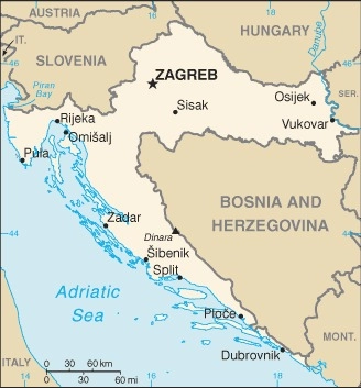 Carte Croatie
