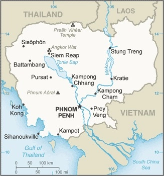 Carte Cambodge
