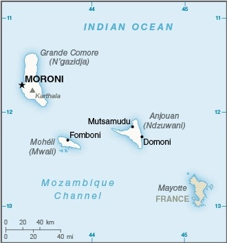 Carte Comores