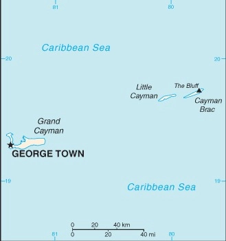 Carte Îles Caïmans