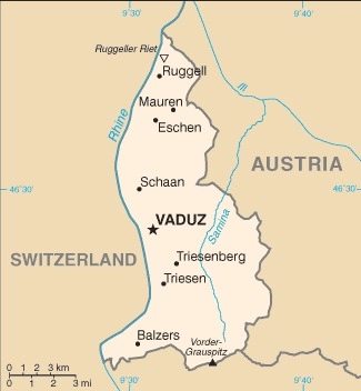 Carte Liechtenstein