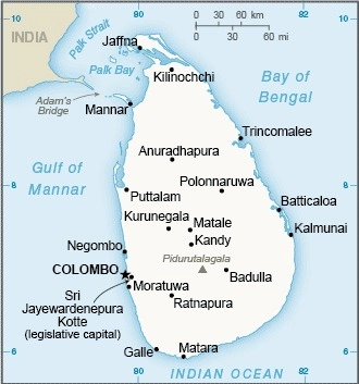 Carte Sri Lanka