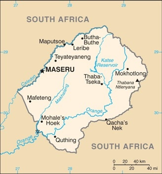 Carte Lesotho
