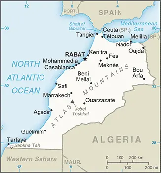 Carte Maroc