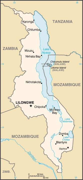 Carte Malawi