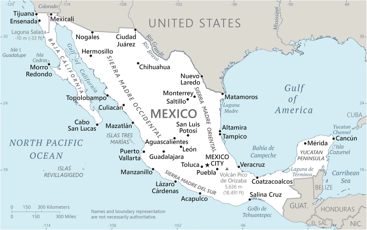 Carte Mexique