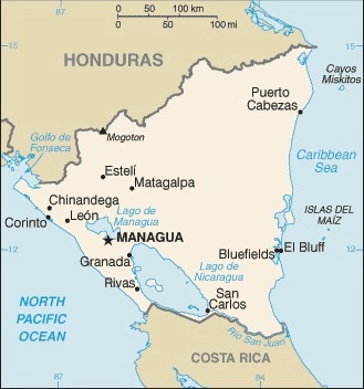 Carte Nicaragua