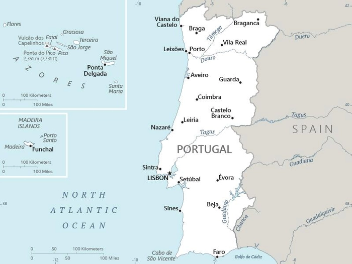 Carte Portugal