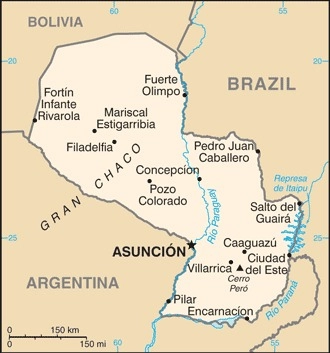 Carte Paraguay