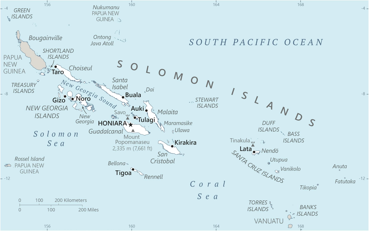 Carte Îles Salomon