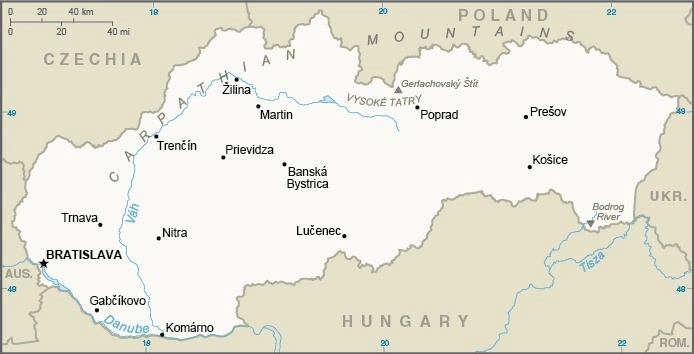 Carte Slovaquie
