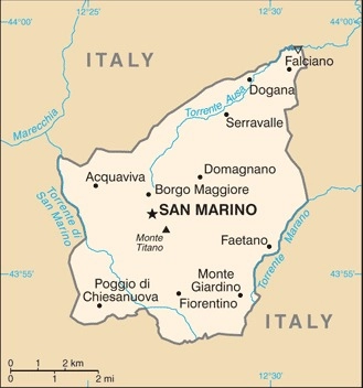Carte Saint-Marin