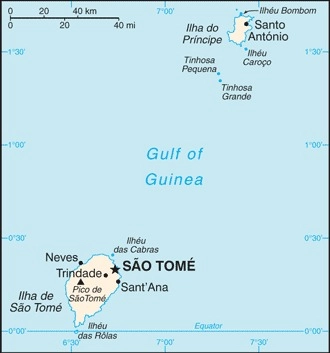 Carte Sao Tomé-et-Príncipe