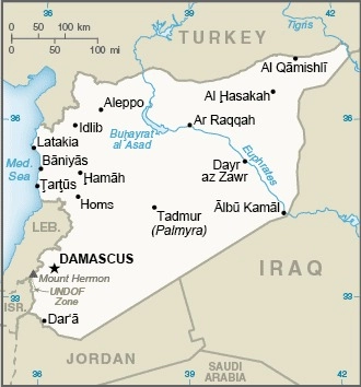 Carte Syrie