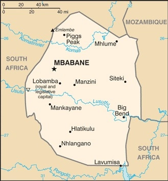Carte Eswatini