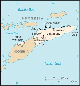 Carte Timor oriental