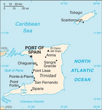 Carte Trinité-et-Tobago