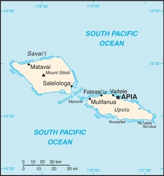 Carte Samoa